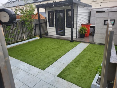 Garden landscaping transformation in Lucan, Dublin.